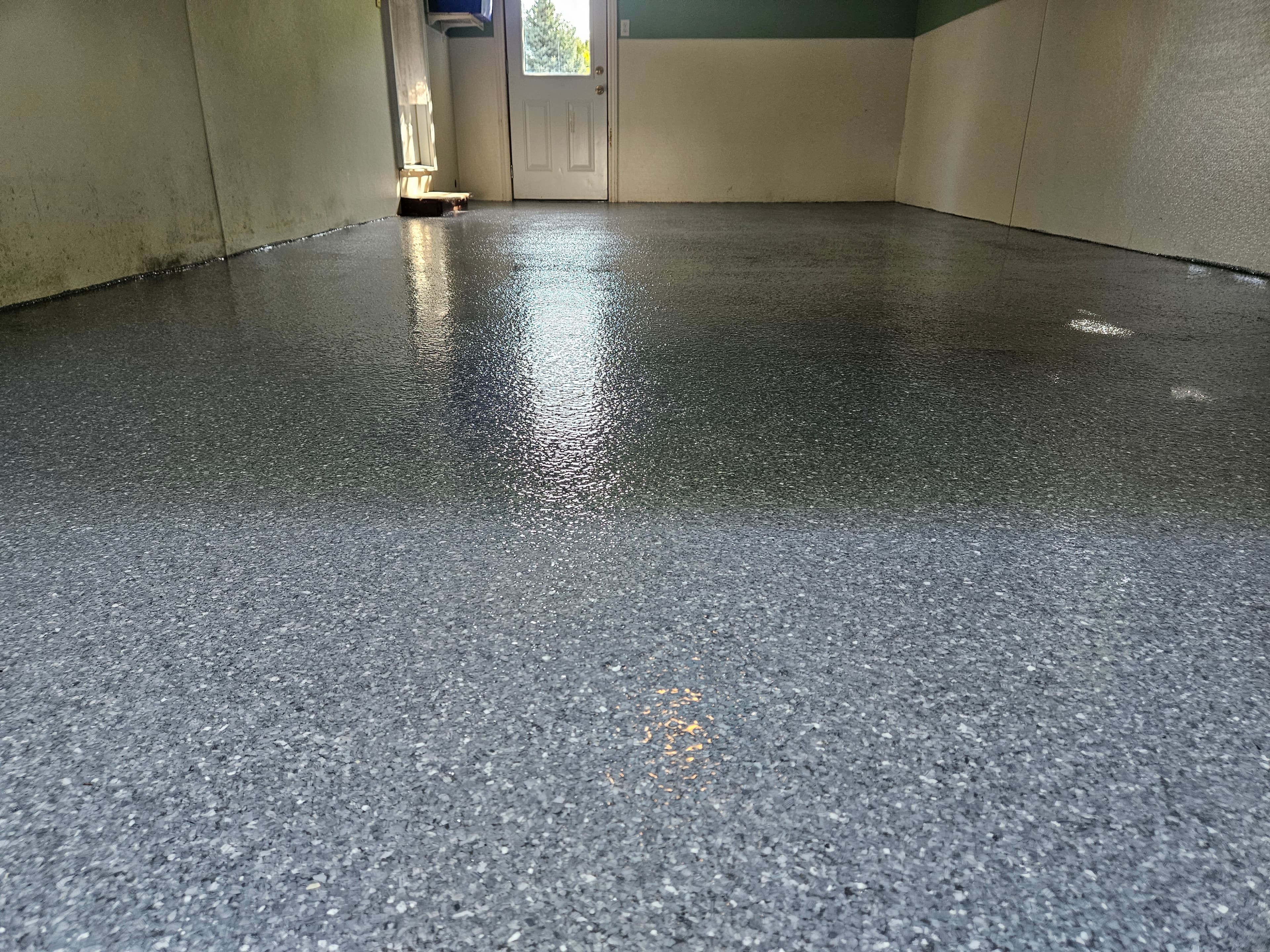 Durable epoxy workshop floor in Windsor Ontario by Preferred Coating Solutions