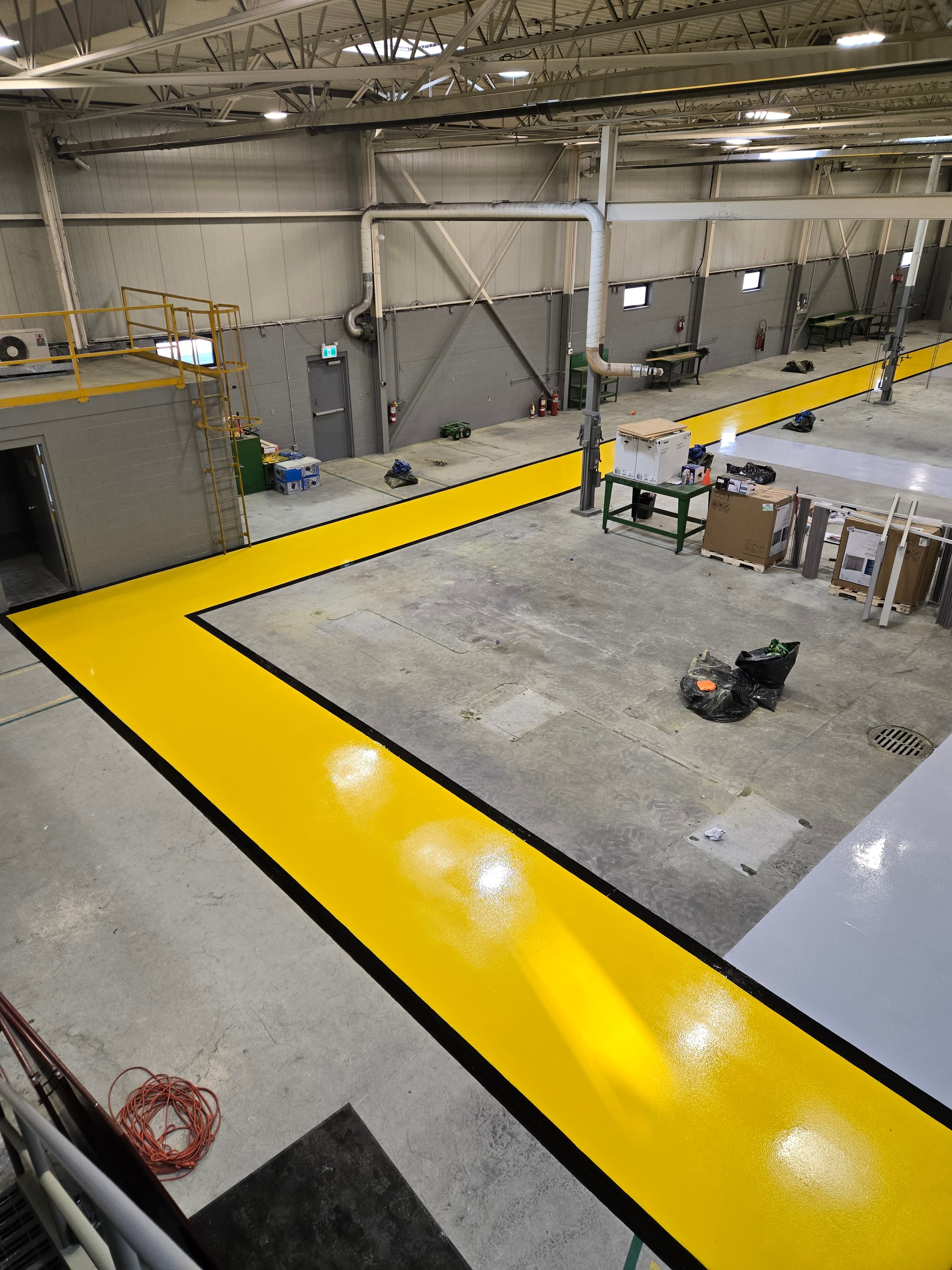 Industrial epoxy application in Windsor Ontario providing durable waterproof surface