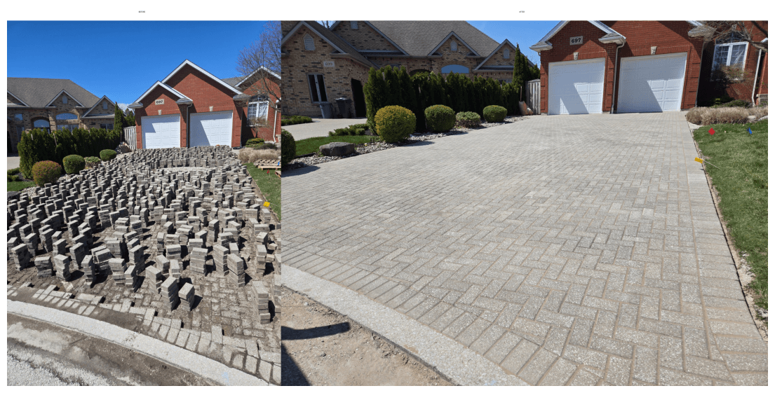 Polymeric sand resanding of interlock joints in Windsor Ontario by Preferred Coating Solutions